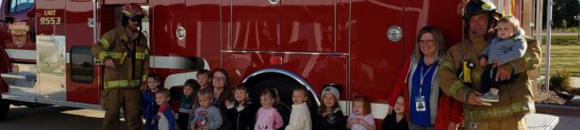 Childcare Provider Field Trip with local Fire Department